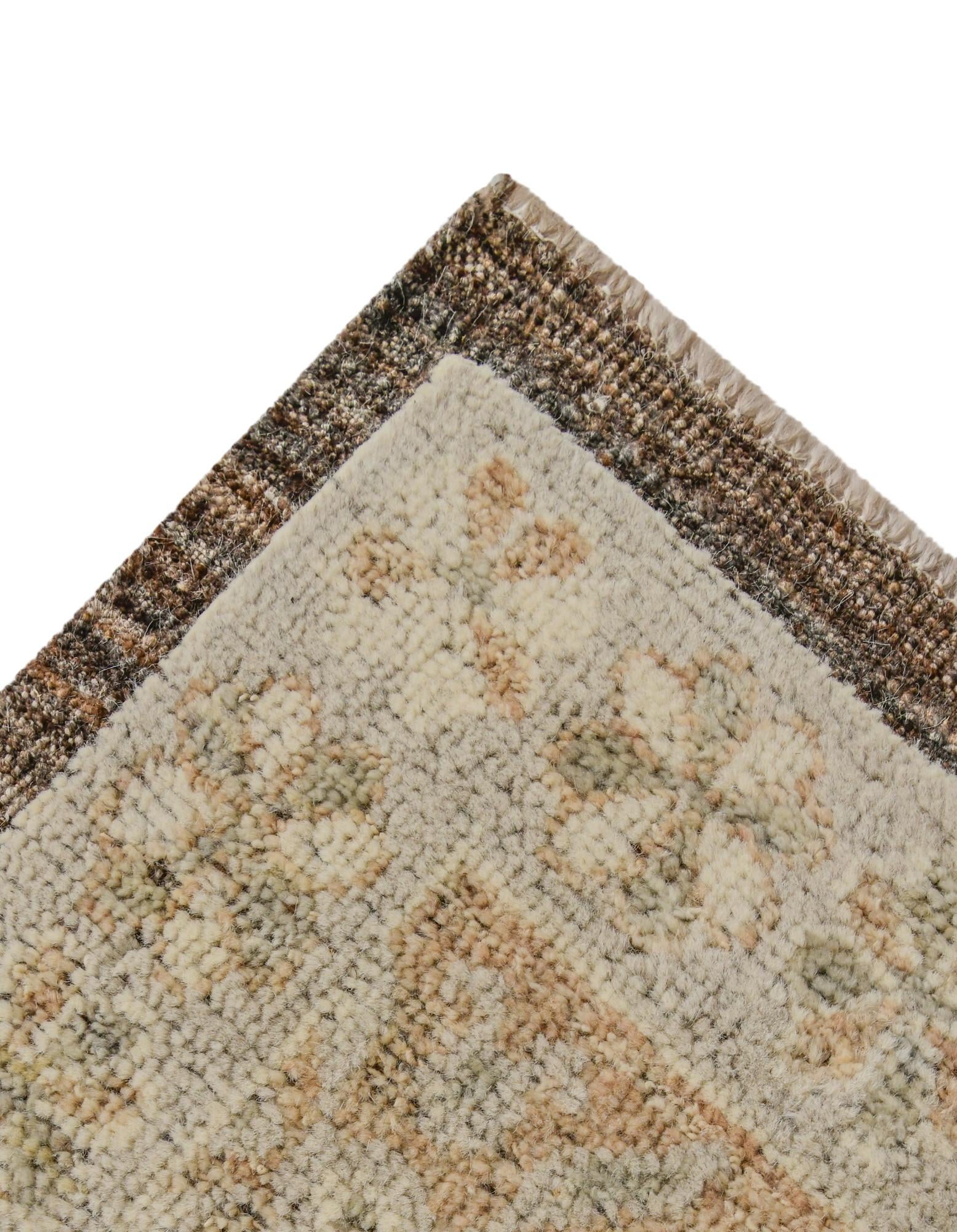 12' 10 x 15' Hand Knotted Oushak Wool Rug