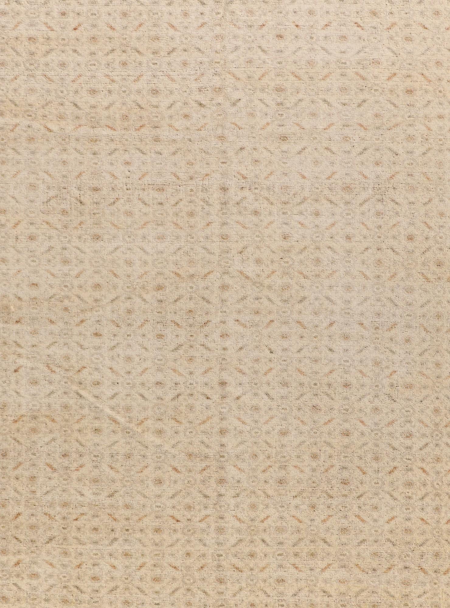 12' 10 x 15' Hand Knotted Oushak Wool Rug