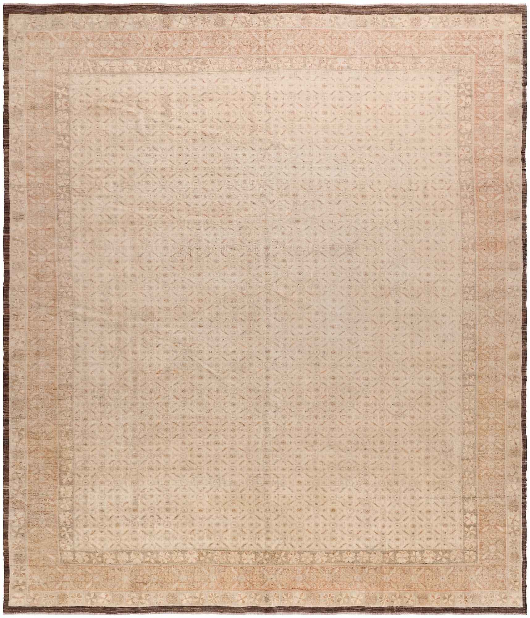 12' 10 x 15' Hand Knotted Oushak Wool Rug