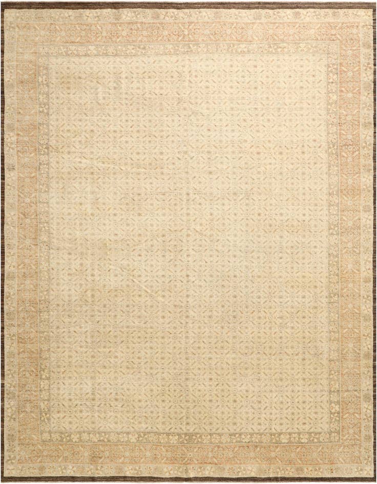 Detail image of 12' 10 x 15' Hand Knotted Oushak Wool Rug
