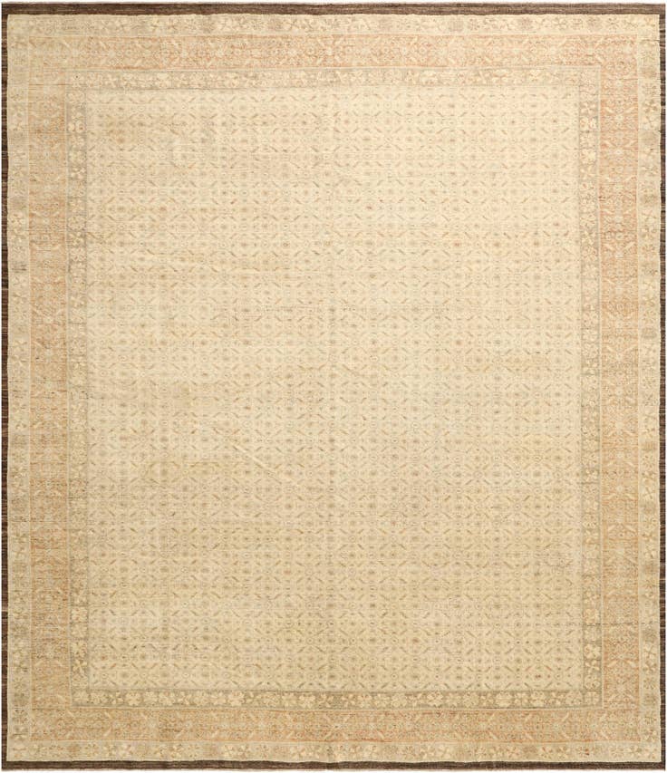 Detail image of 12' 10 x 15' Hand Knotted Oushak Wool Rug