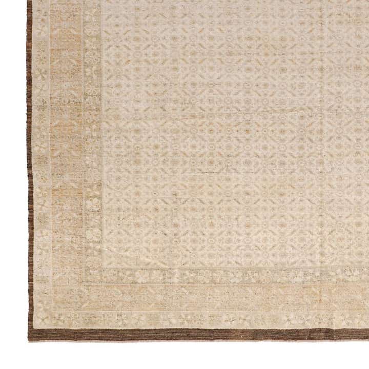 12' 8 x 15' Hand Knotted Oushak Wool Rug
