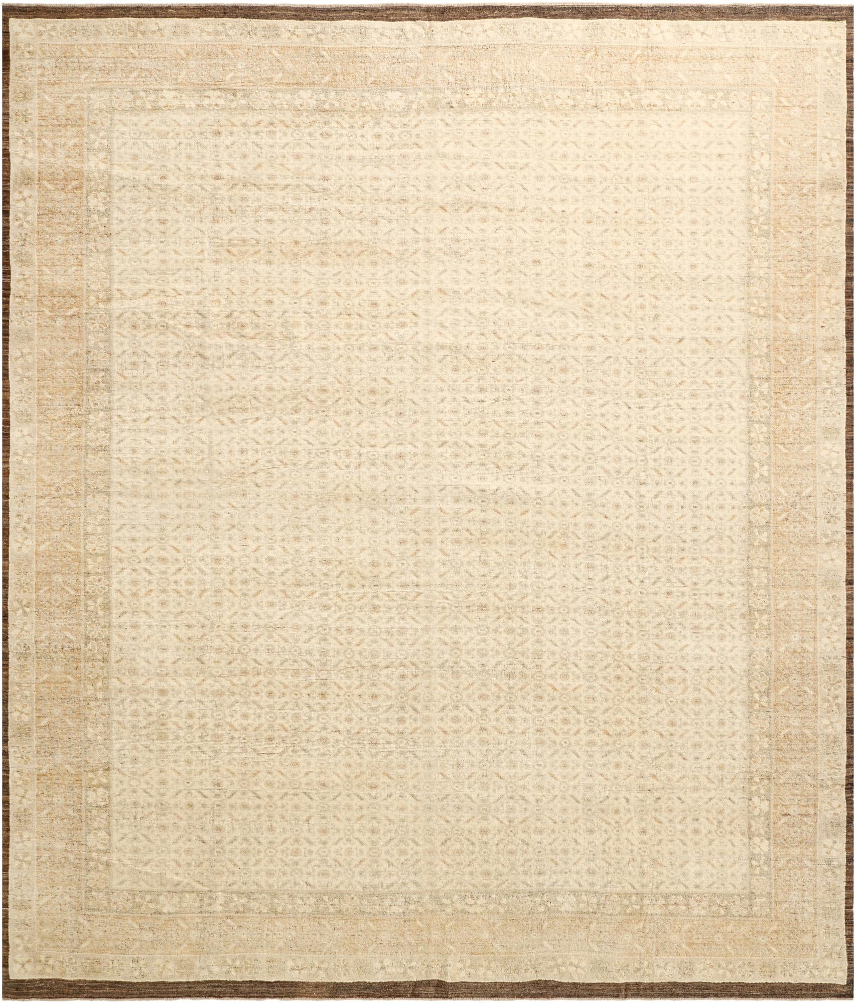 12' 8 x 15' Hand Knotted Oushak Wool Rug