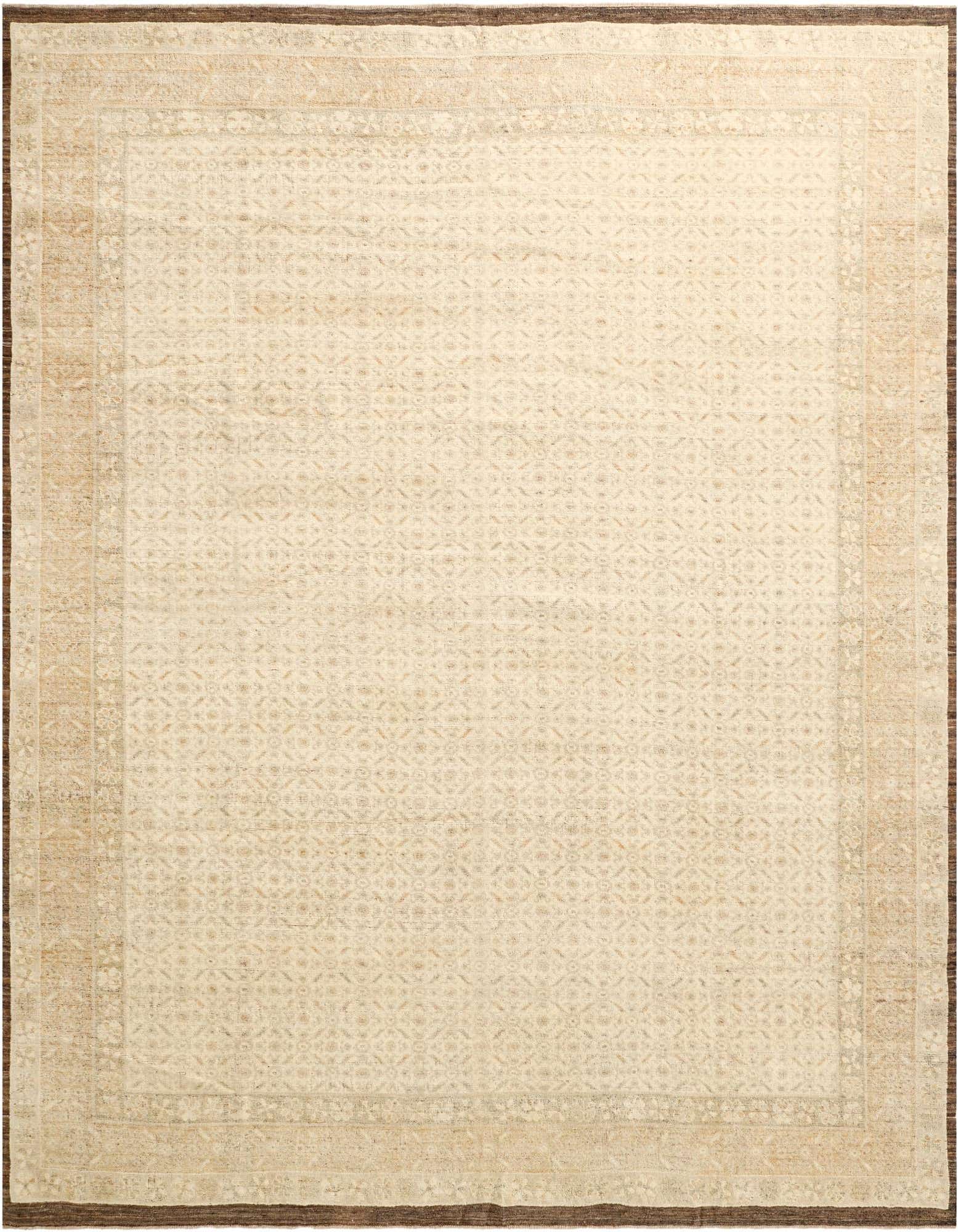 12' 8 x 15' Hand Knotted Oushak Wool Rug