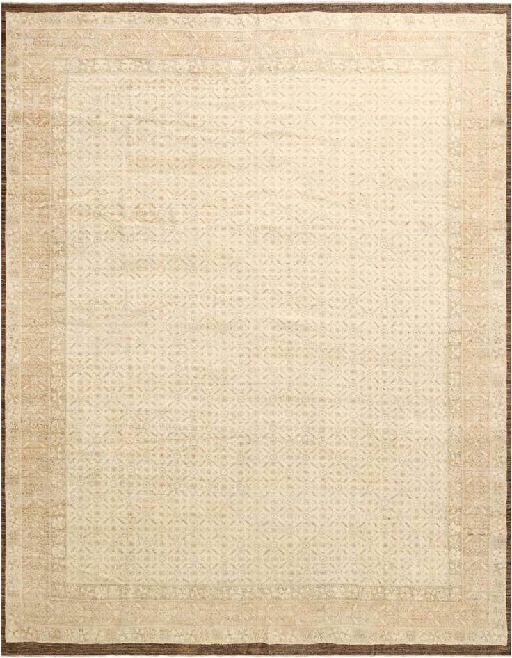 Detail image of 12' 8 x 15' Hand Knotted Oushak Wool Rug