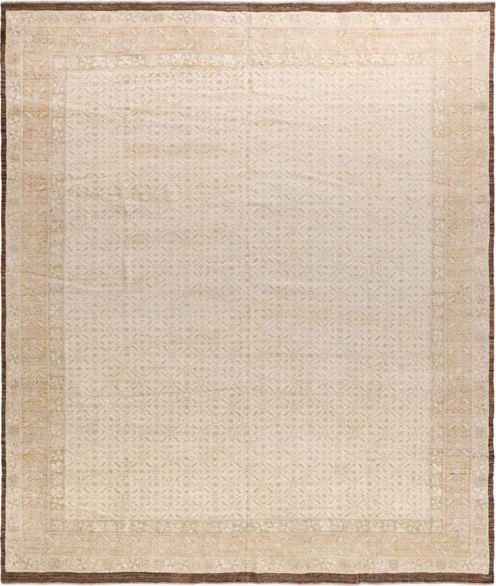 12' 8 x 15' Hand Knotted Oushak Wool Rug