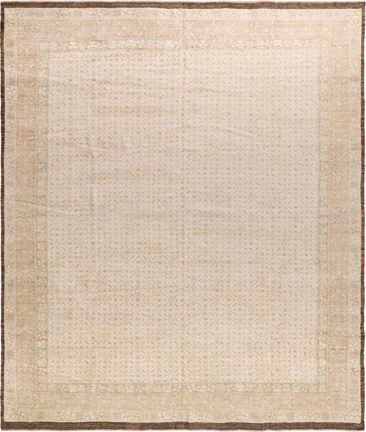 Detail image of 12' 8 x 15' Hand Knotted Oushak Wool Rug