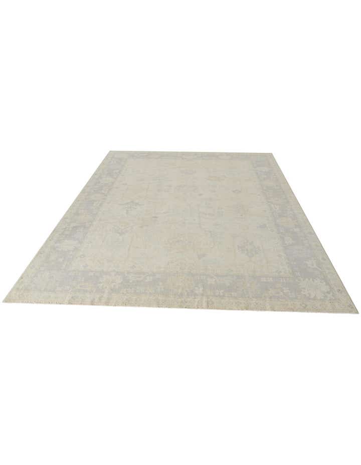 9' x 12' 1 Hand Knotted Oushak Wool Rug