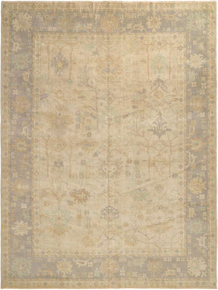 9' x 12' 1 Hand Knotted Oushak Wool Rug