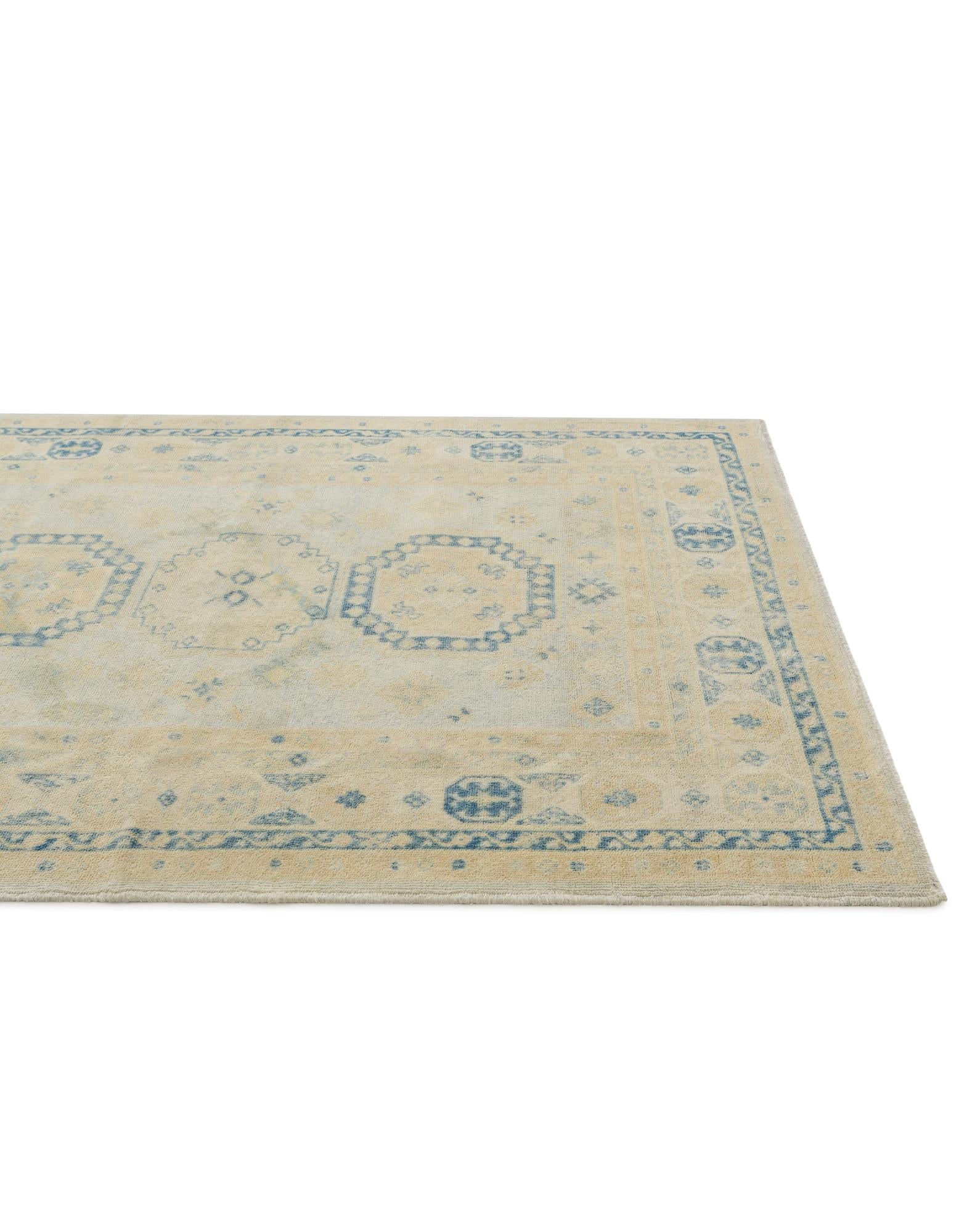 4' 10 x 6' 9 Hand Knotted Oushak Wool Rug