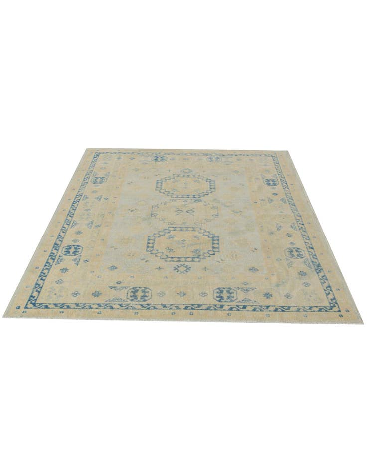 Detail image of 4' 10 x 6' 9  Hand Knotted Oushak Wool Rug