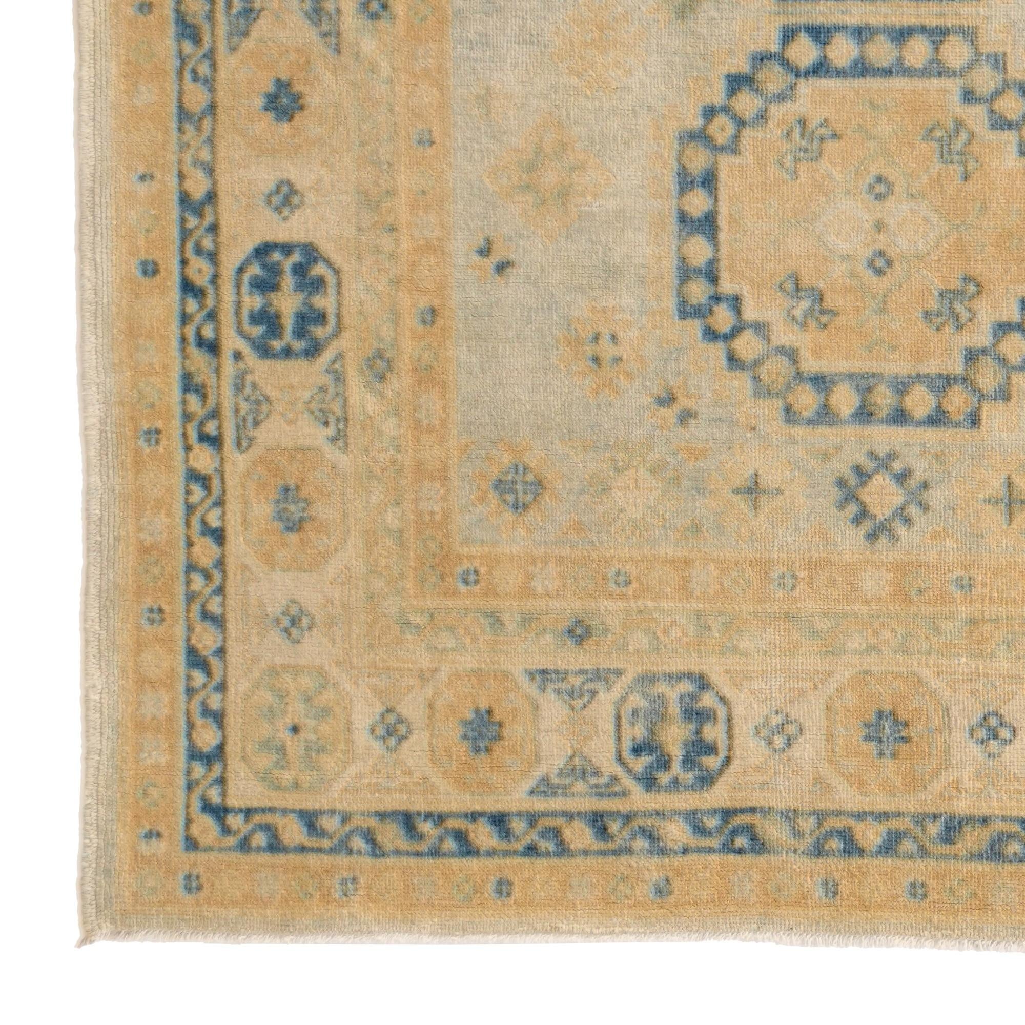 4' 10 x 6' 9 Hand Knotted Oushak Wool Rug
