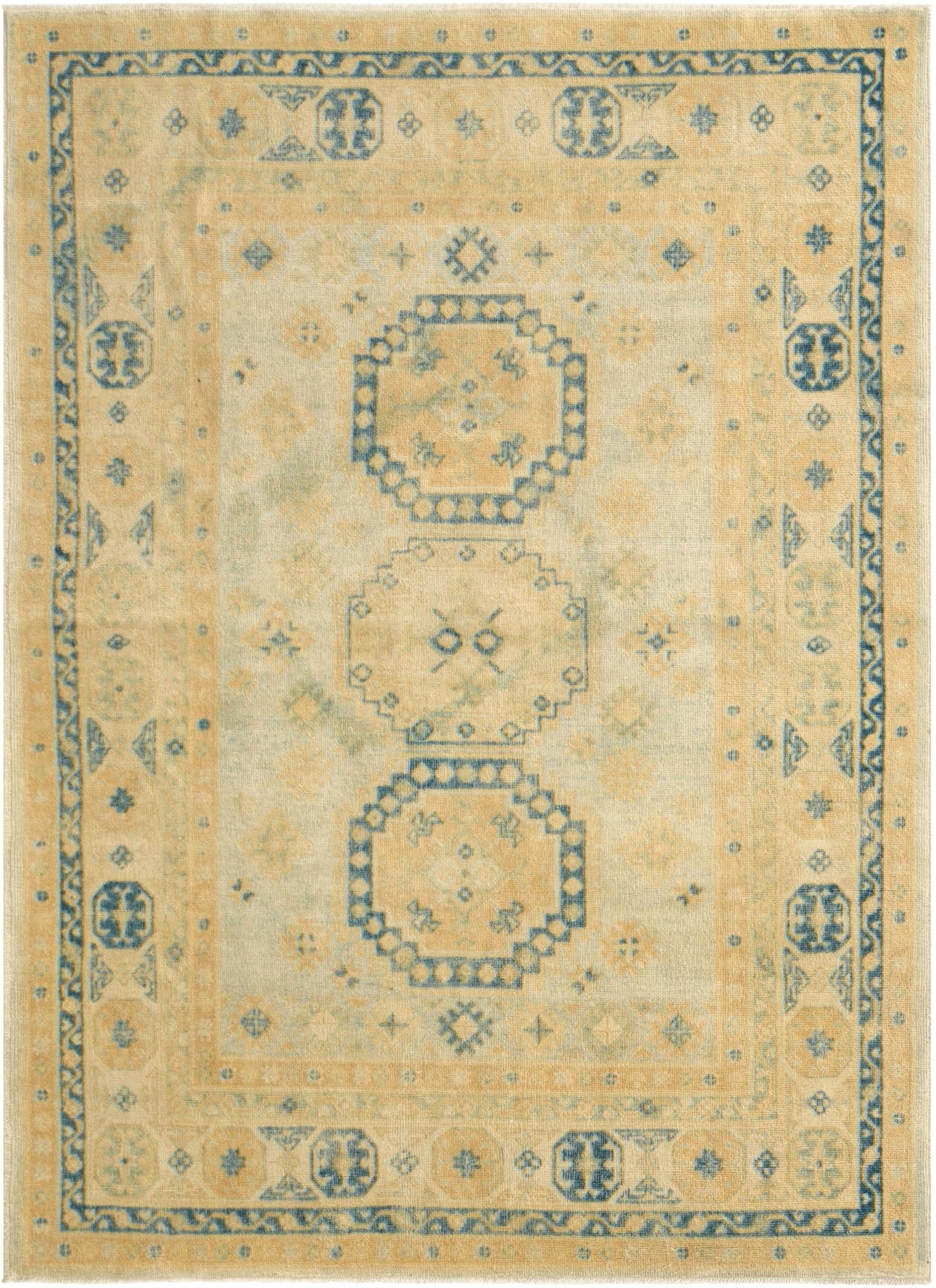 4' 10 x 6' 9  Hand Knotted Oushak Wool Rug