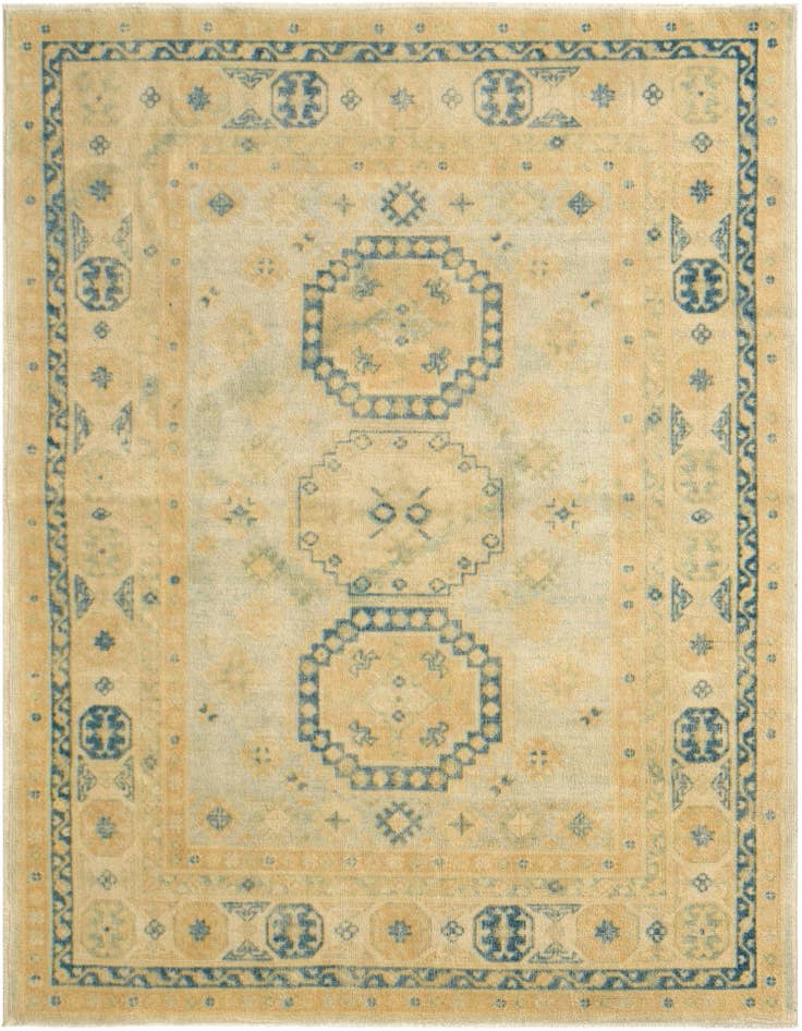 Detail image of 4' 10 x 6' 9 Hand Knotted Oushak Wool Rug