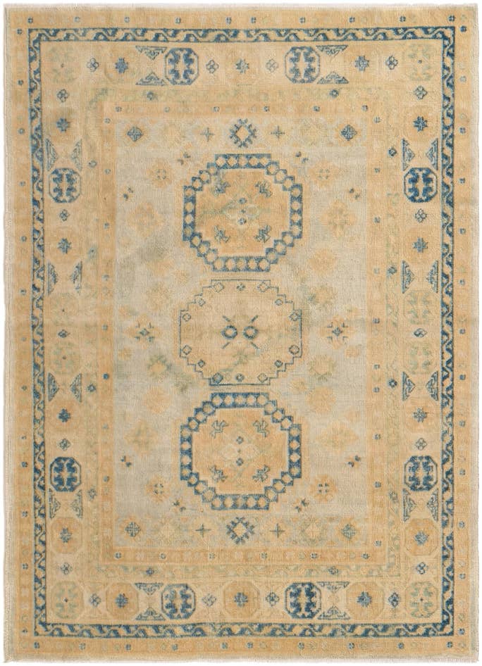 Detail image of 4' 10 x 6' 9 Hand Knotted Oushak Wool Rug