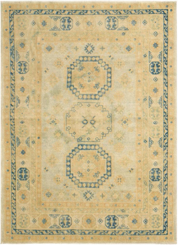Detail image of 4' 10 x 6' 9 Hand Knotted Oushak Wool Rug