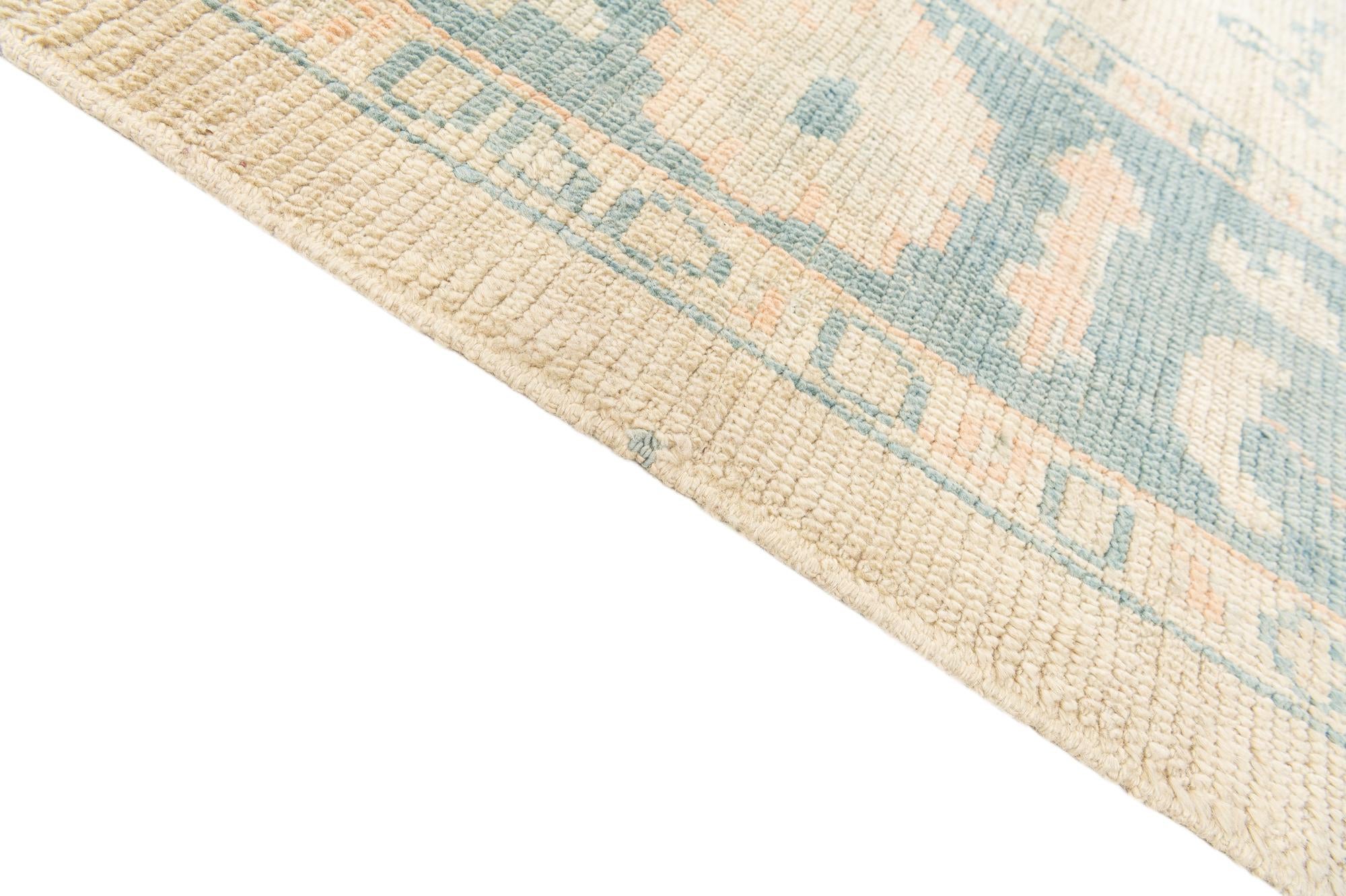9' 6 x 11' 9 Hand Knotted Oushak Wool Rug