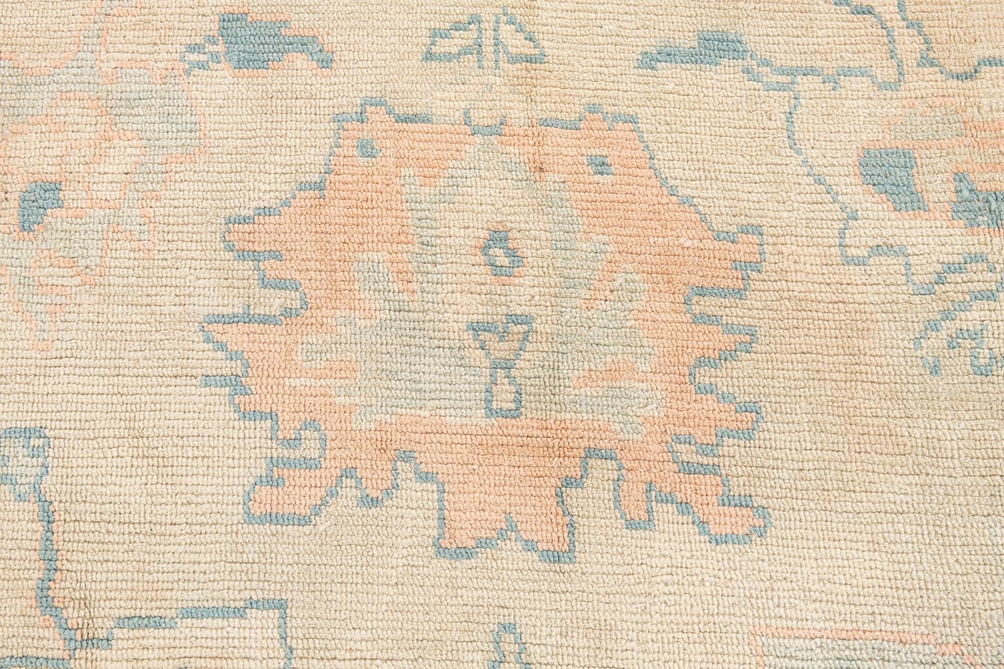 9' 6 x 11' 9 Hand Knotted Oushak Wool Rug