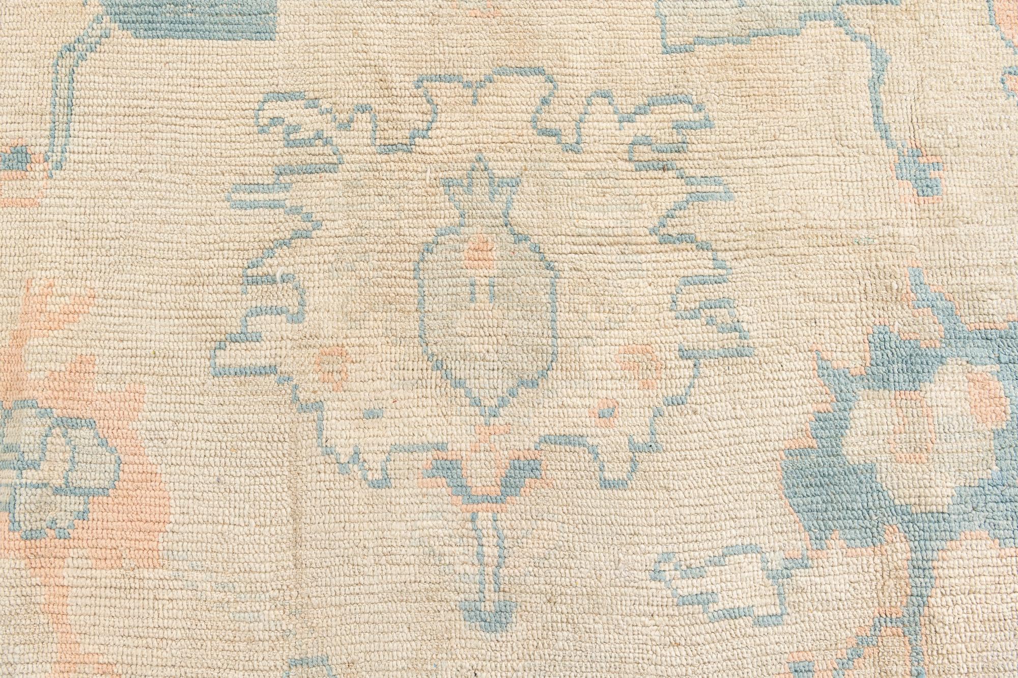 9' 6 x 11' 9 Hand Knotted Oushak Wool Rug