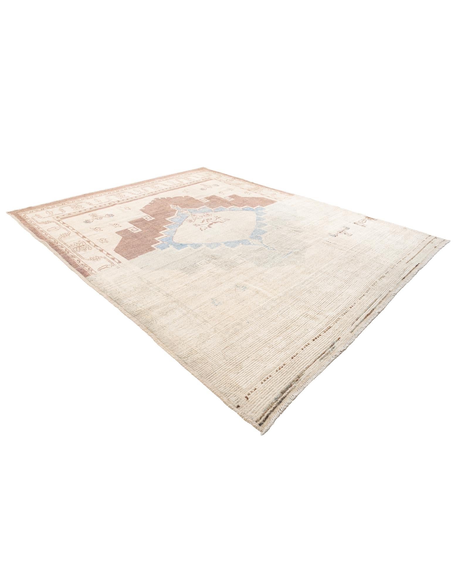 9' 6 x 11' 8 Hand Knotted Oushak Wool Rug