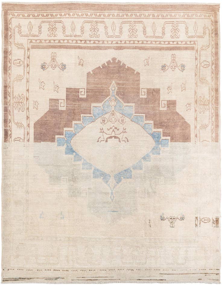 Detail image of 9' 6 x 11' 8 Hand Knotted Oushak Wool Rug
