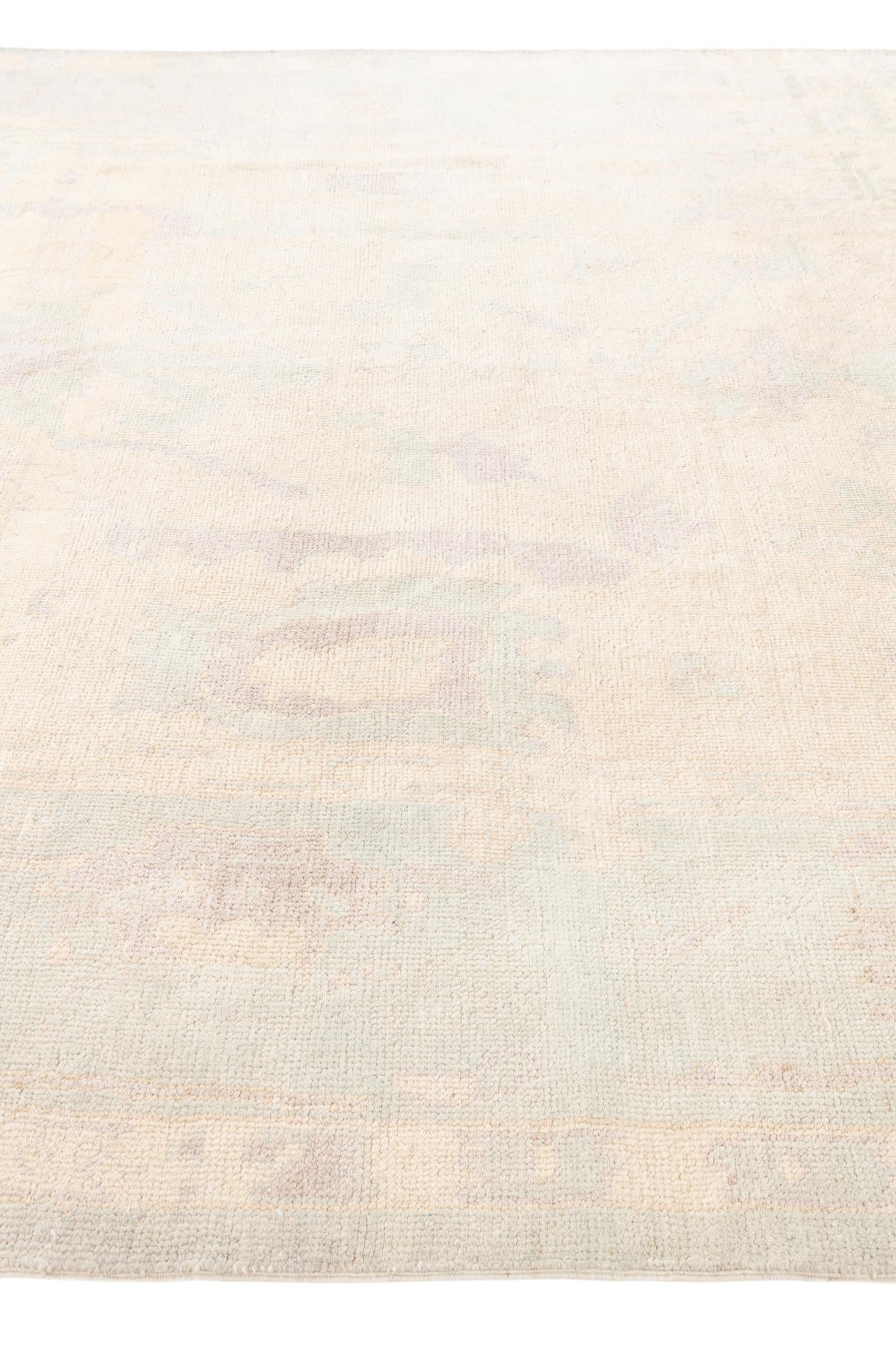 8' 3 x 10' 3 Hand Knotted Oushak Wool Rug