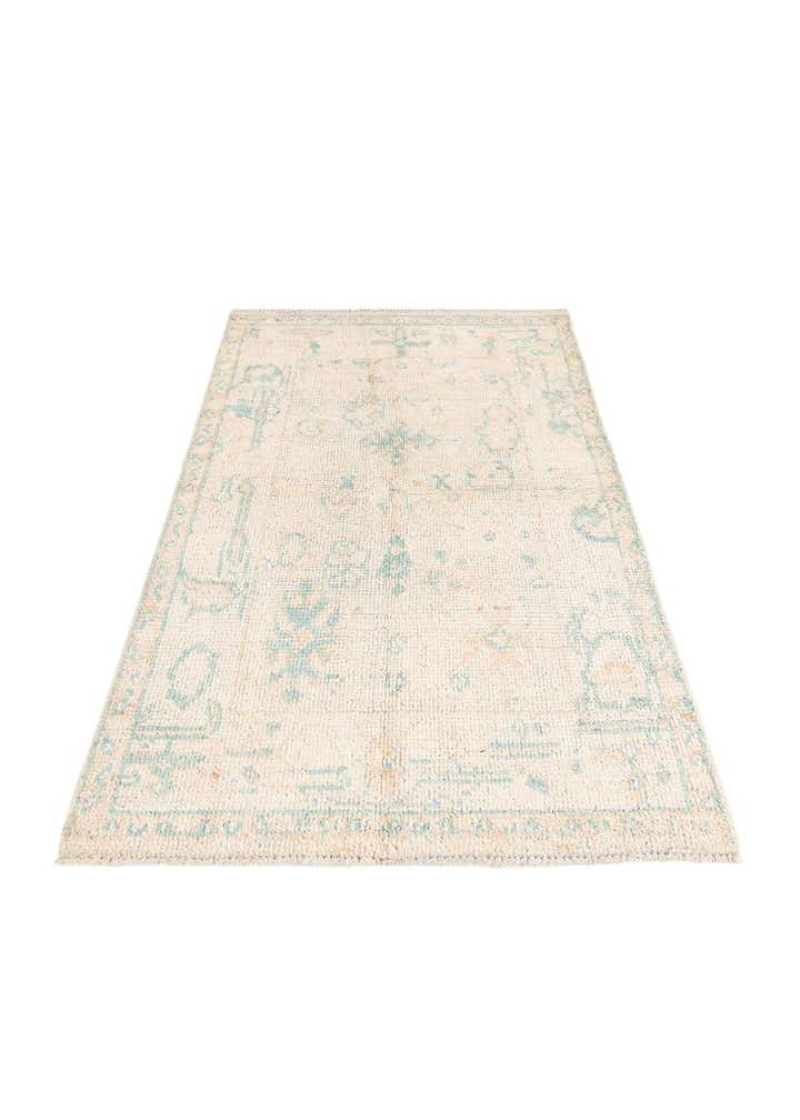 4' 1 x 6' 2 Hand Knotted Oushak Wool Rug