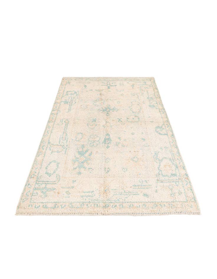 Detail image of 4' 1 x 6' 2 Hand Knotted Oushak Wool Rug