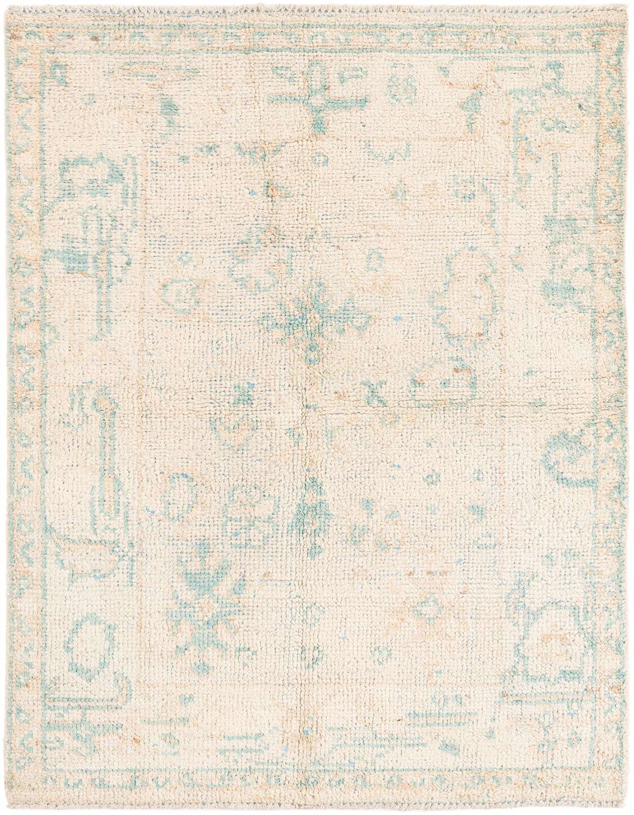 4' 1 x 6' 2 Hand Knotted Oushak Wool Rug