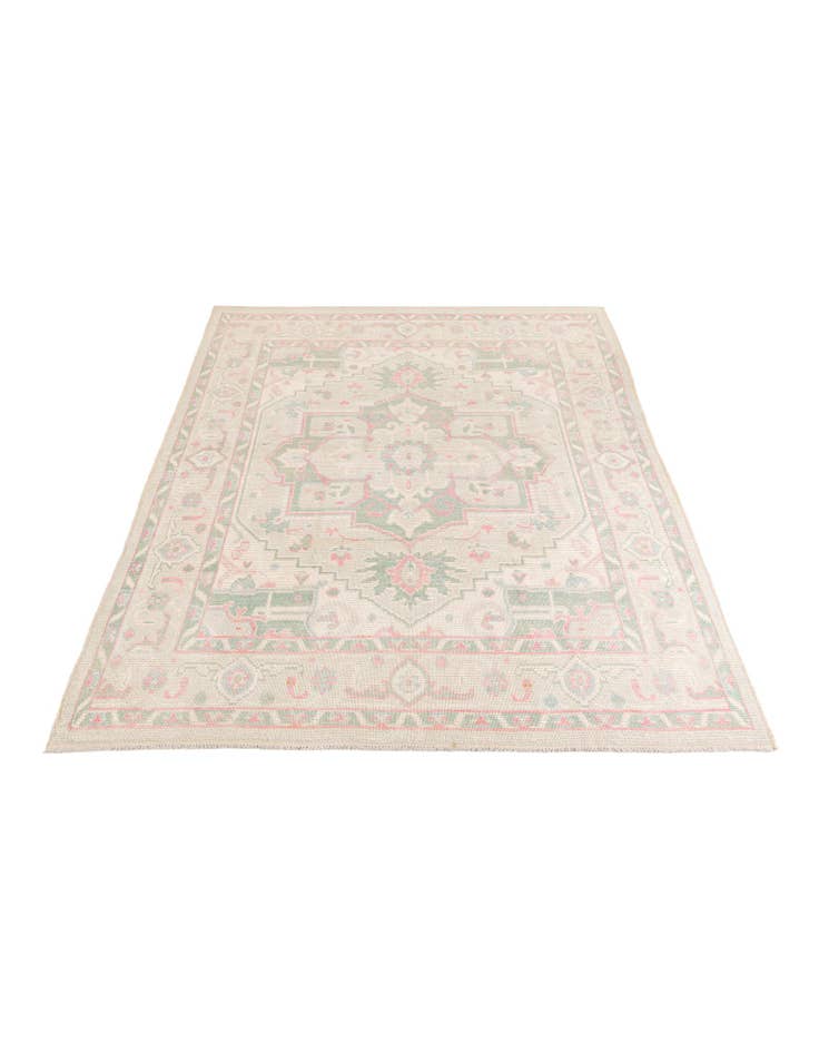 Detail image of 8' 7 x 10' 5 Hand Knotted Oushak Wool Rug