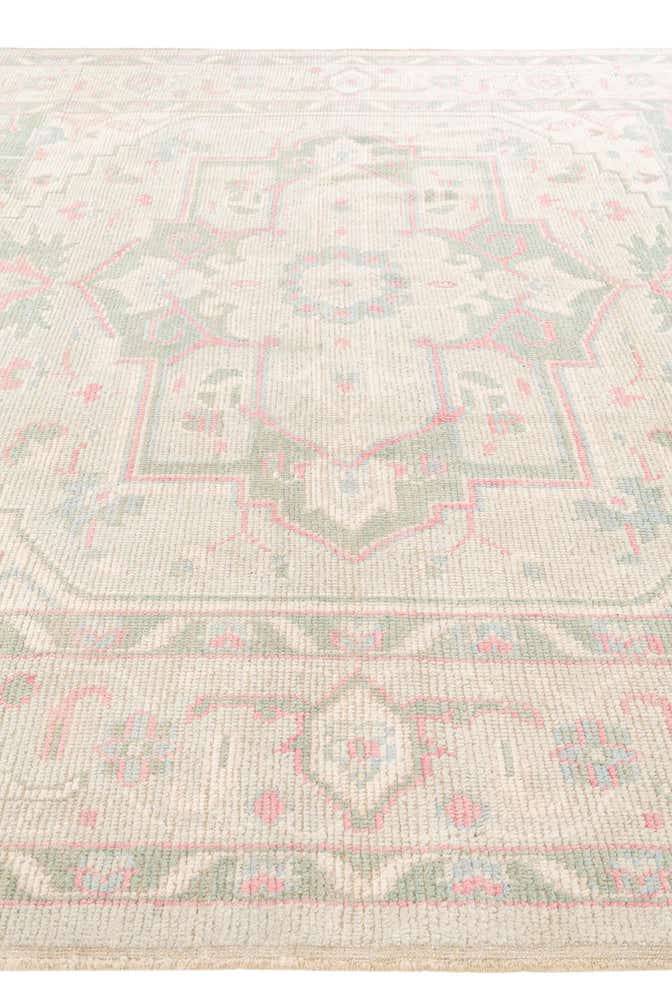 8' 7 x 10' 5 Hand Knotted Oushak Wool Rug