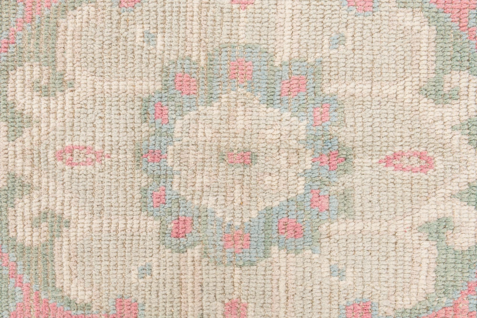 8' 7 x 10' 5 Hand Knotted Oushak Wool Rug