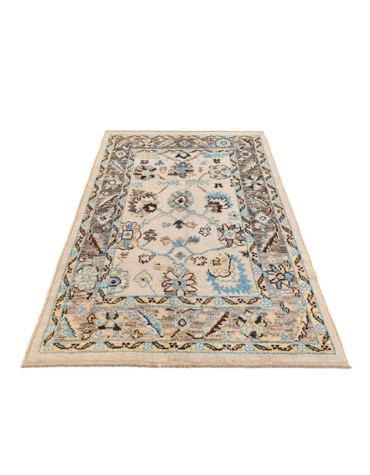 Detail image of 6' 6 x 9' 8 Hand Knotted Oushak Wool Rug