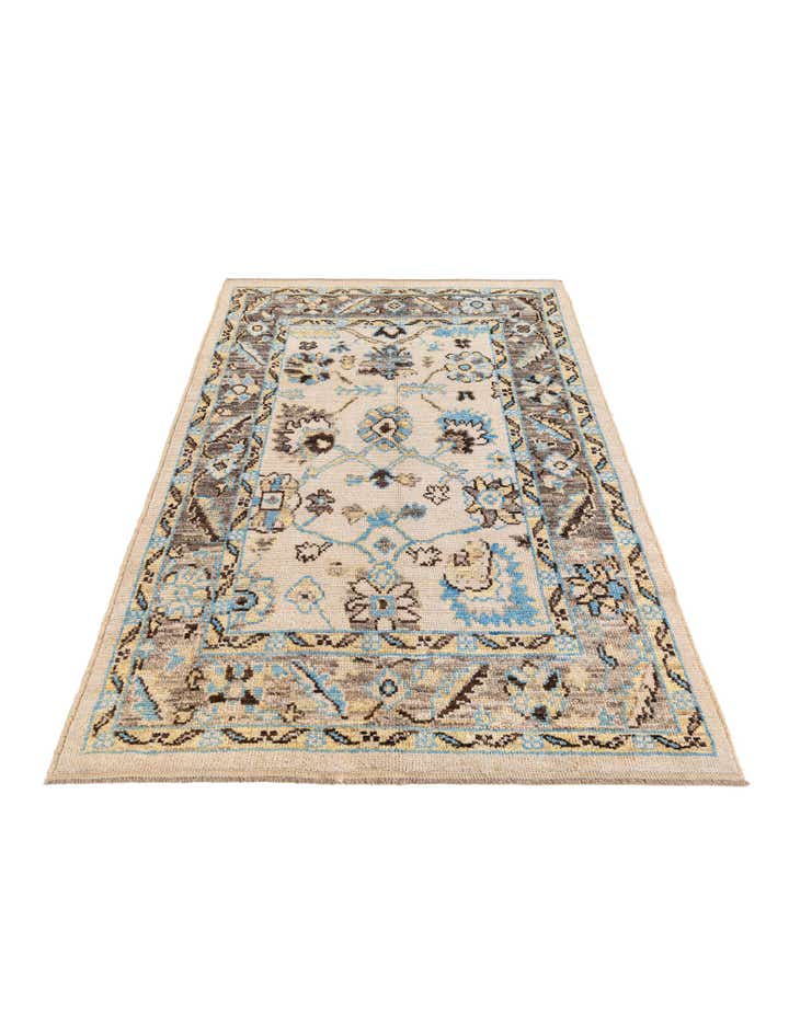 6' 6 x 9' 8 Hand Knotted Oushak Wool Rug