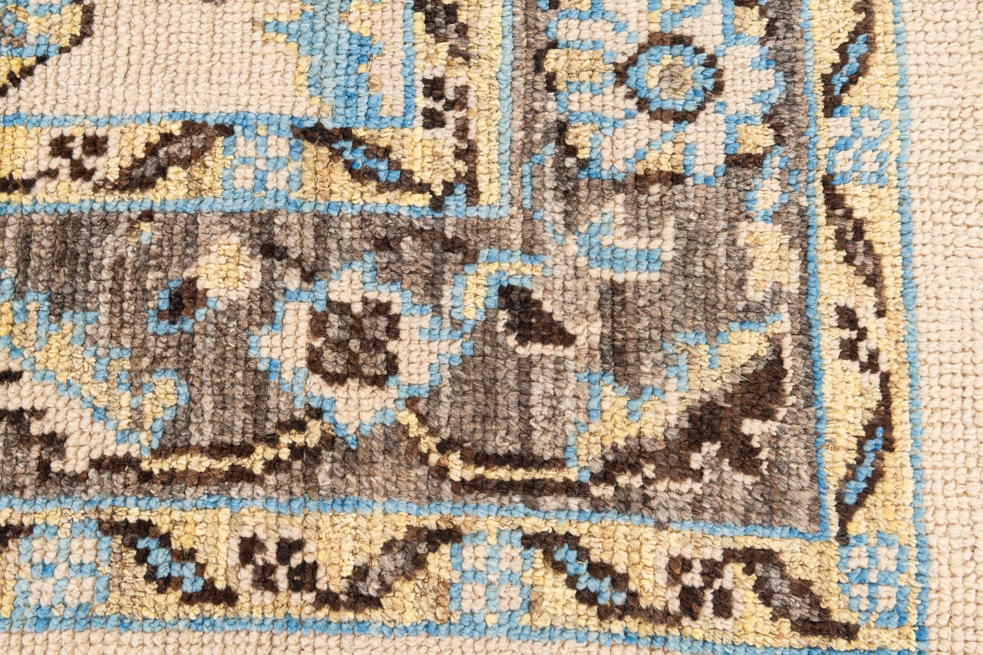 6' 6 x 9' 8 Hand Knotted Oushak Wool Rug