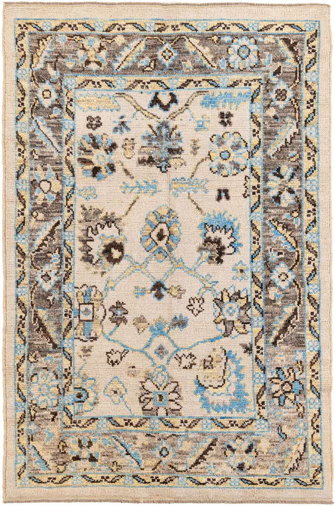 6' 6 x 9' 8 Hand Knotted Oushak Wool Rug