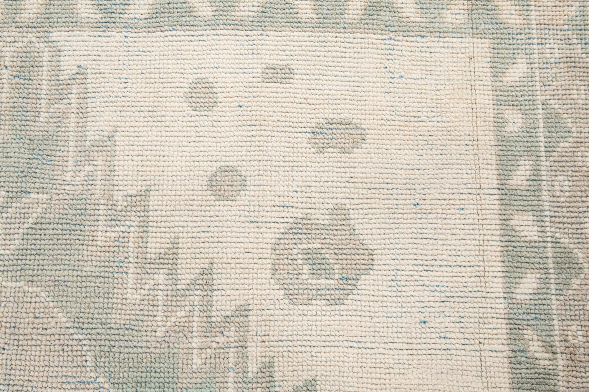8' 9 x 12' 2 Hand Knotted Oushak Wool Rug