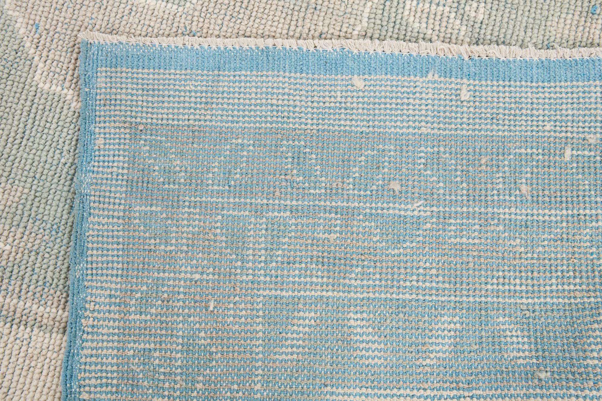 8' 9 x 12' 2 Hand Knotted Oushak Wool Rug