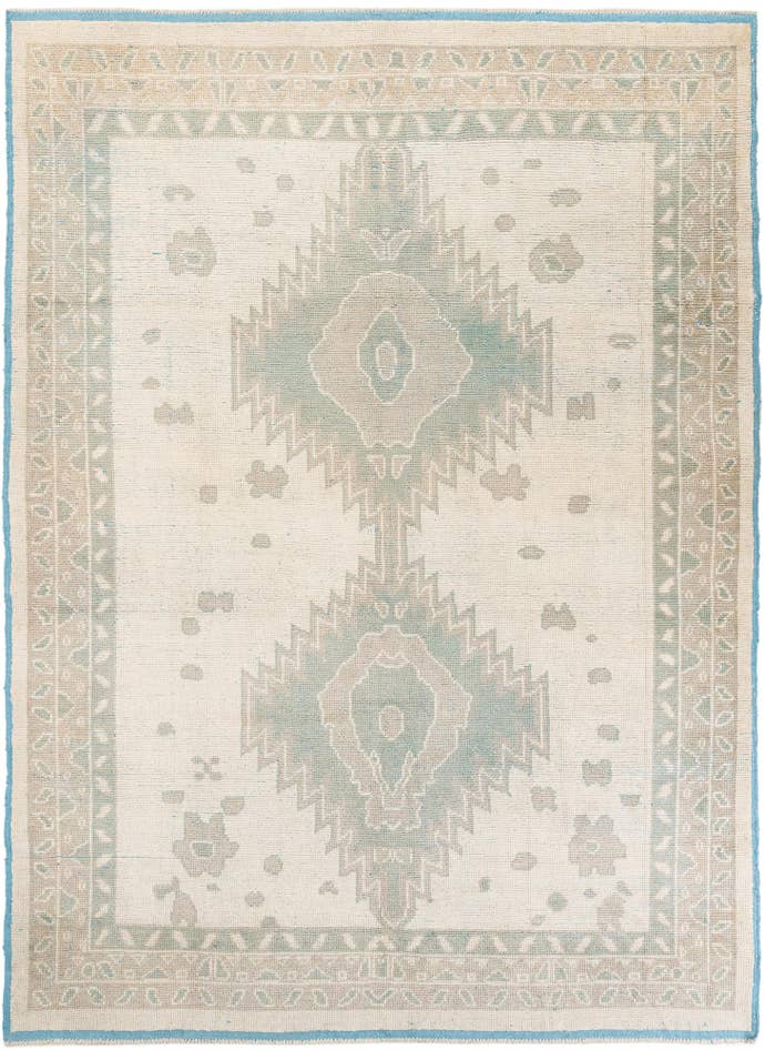Detailansicht von 265cm x 370cm Handgeknüpft Oushak Wolle Teppich