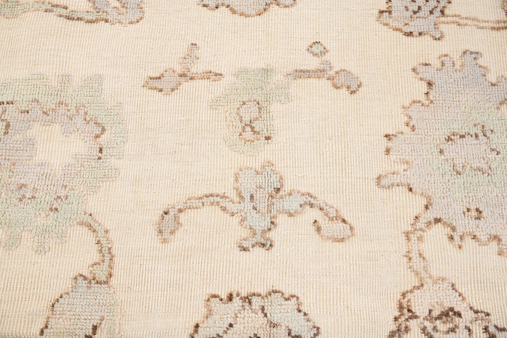 280cm x 370cm anudado a mano Oushak Alfombra Lana