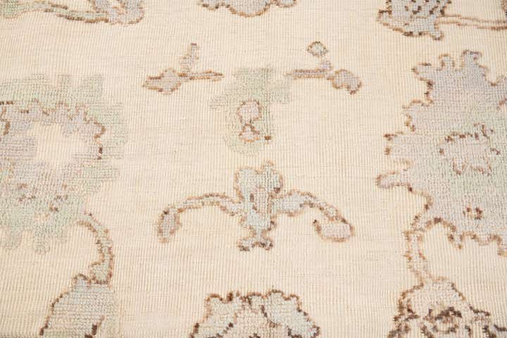 9' 2 x 12' 1 Hand Knotted Oushak Wool Rug