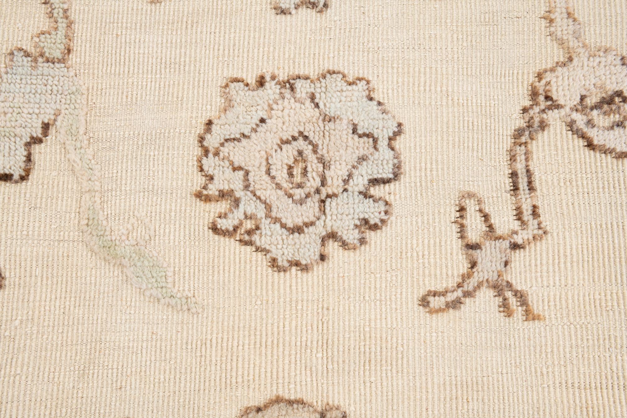 280cm x 370cm anudado a mano Oushak Alfombra Lana