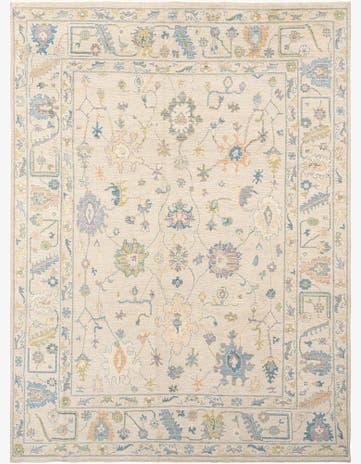 8' 11 x 11' 9 Hand Knotted Oushak Rug