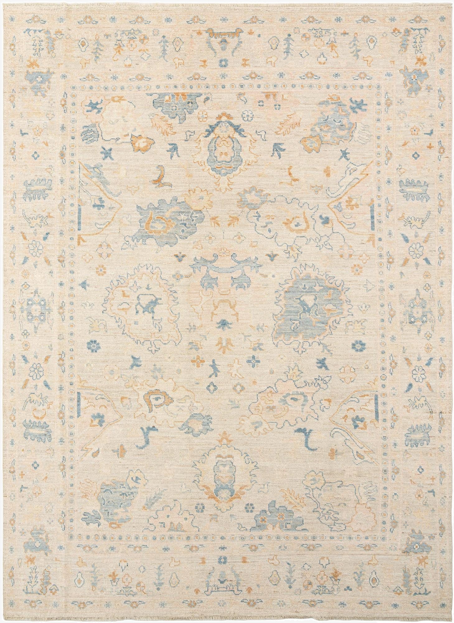 8' 9 x 11' 8  Hand Knotted Oushak Rug