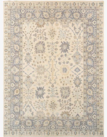 9' x 12' 2 Hand Knotted Oushak Rug