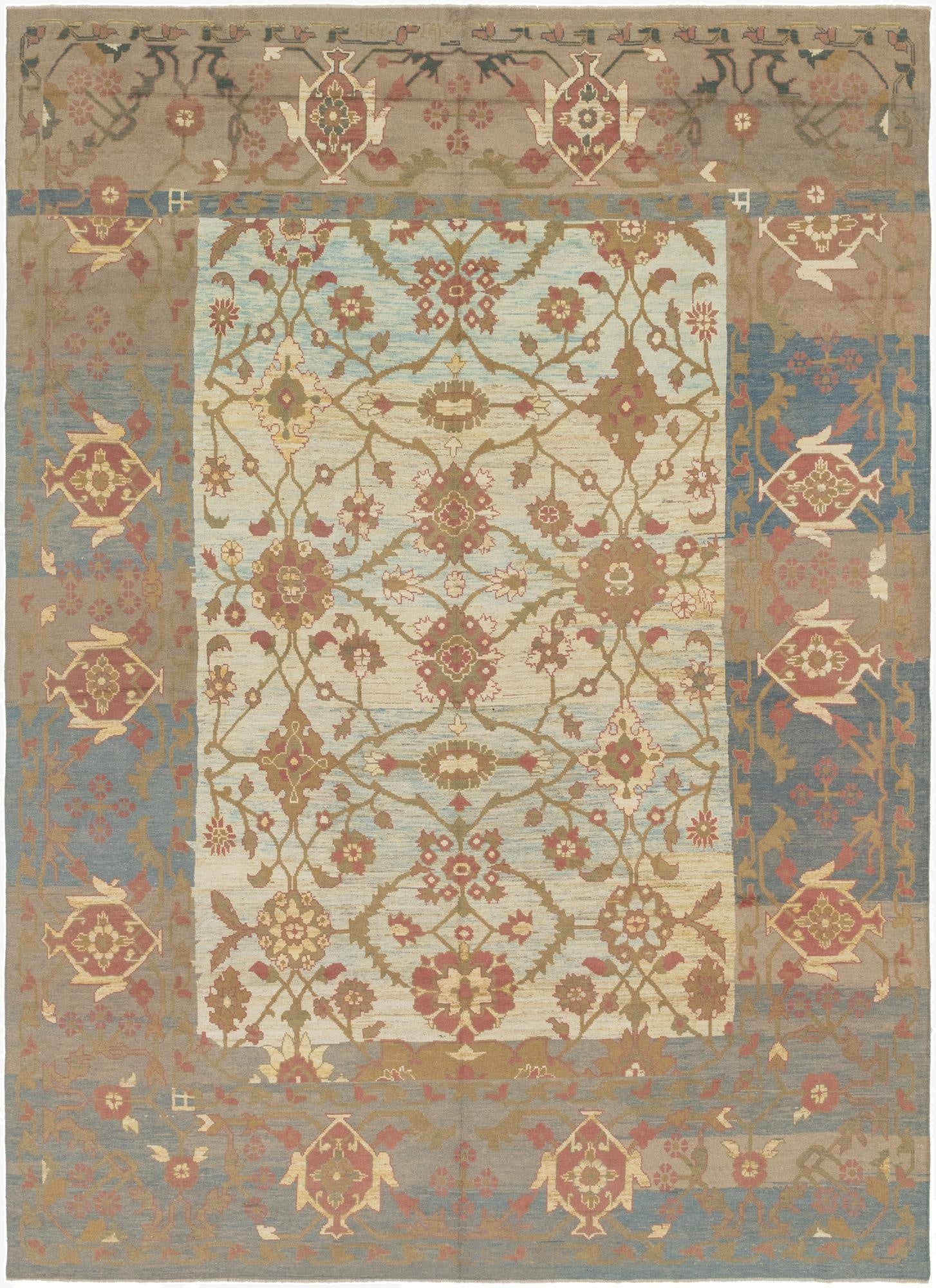11' 8 x 16' 2  Hand Knotted Oushak Wool Rug