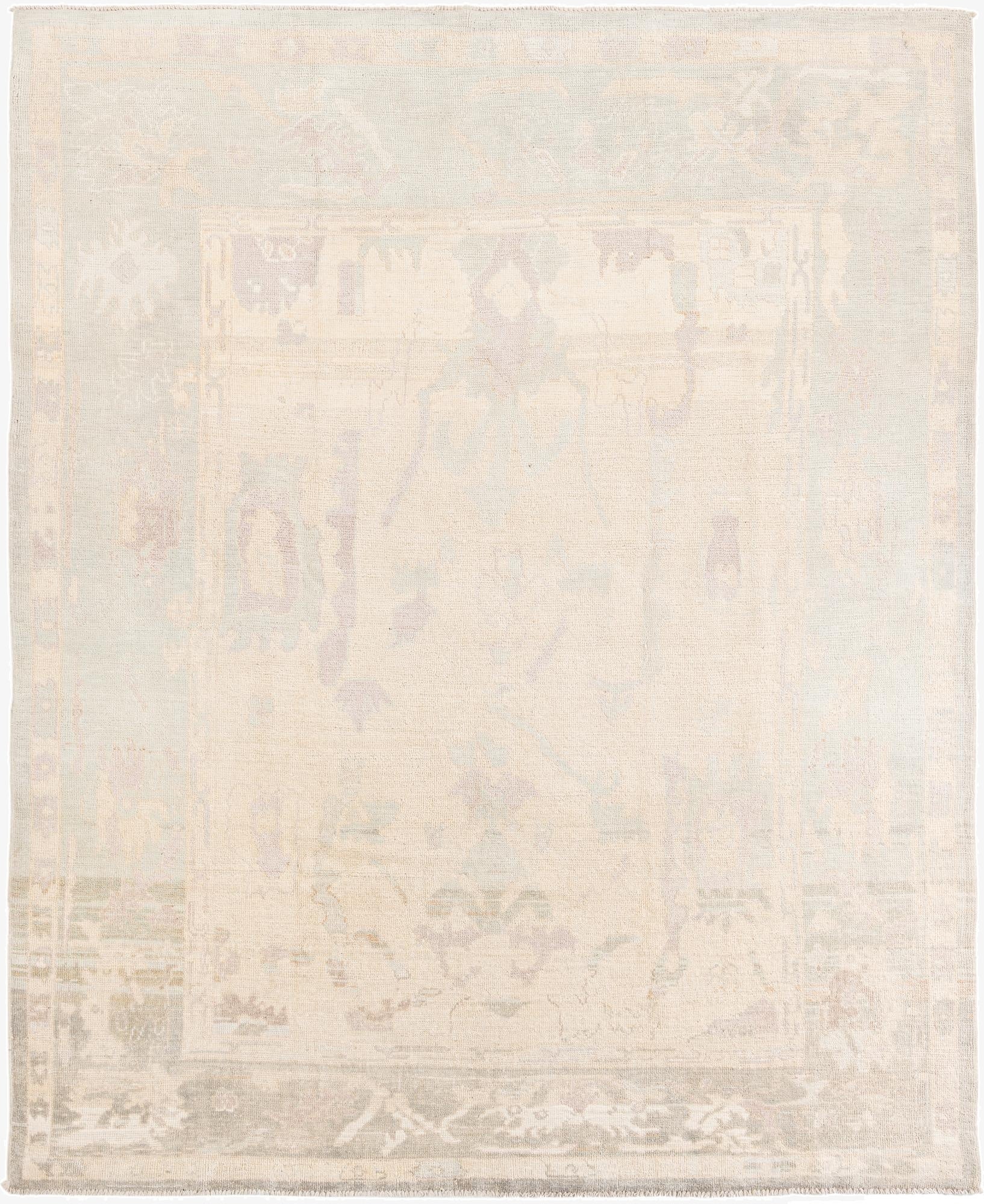 8' 3 x 10' 3  Hand Knotted Oushak Wool Rug