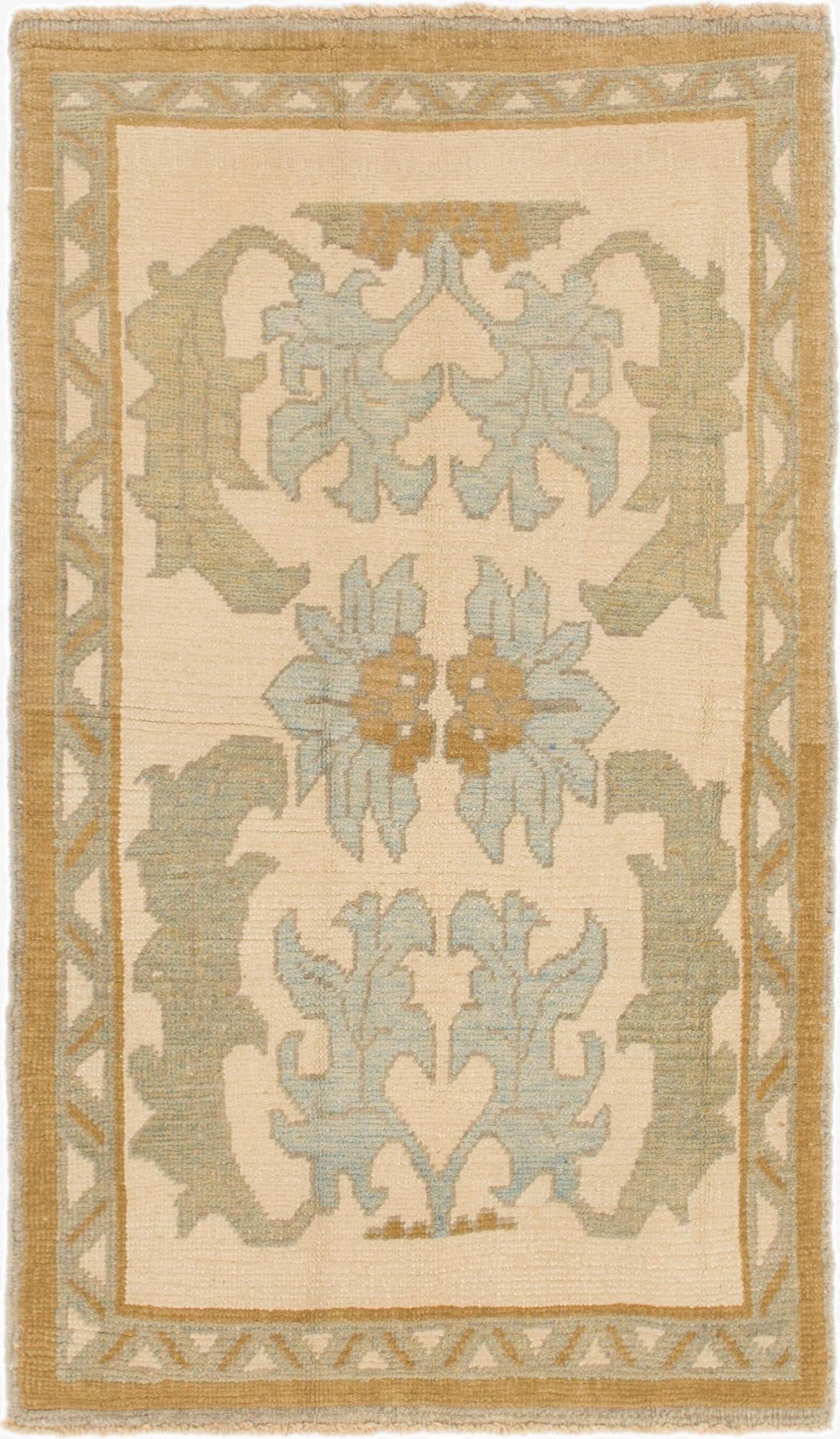 3' 8 x 6' 4  Hand Knotted Oushak Wool Rug