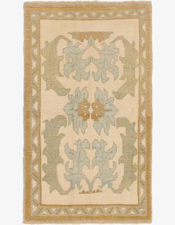 3' 8 x 6' 4 Hand Knotted Oushak Wool Rug