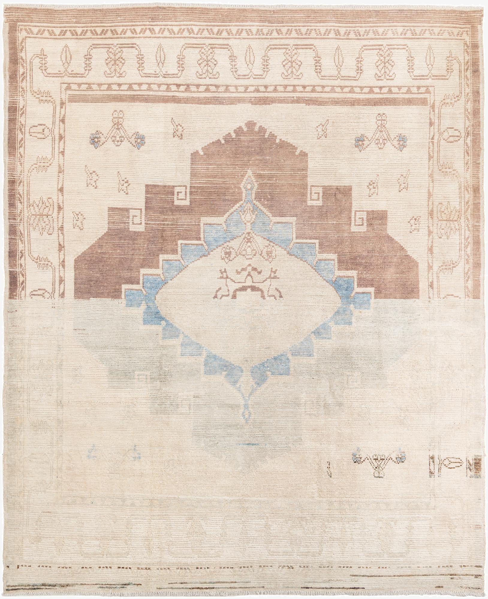 9' 6 x 11' 8  Hand Knotted Oushak Wool Rug